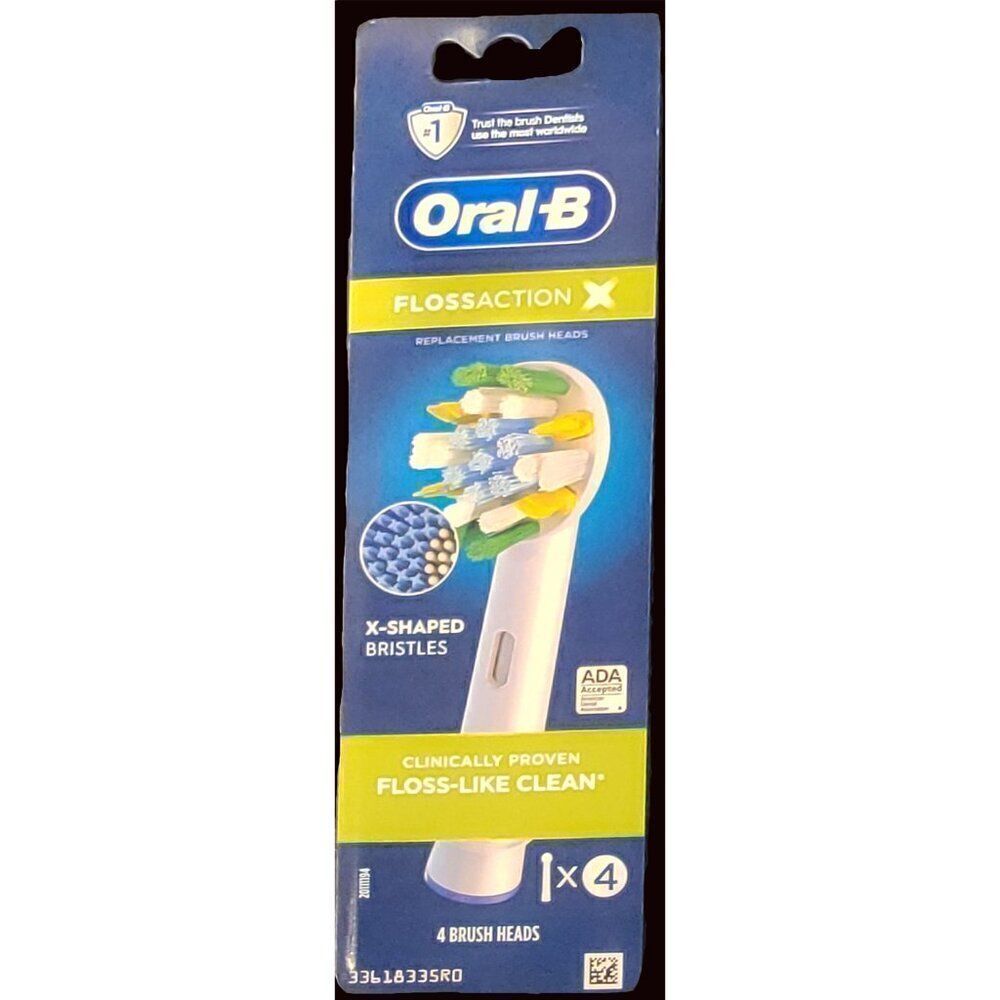 Oral-B Floss Action Replacement Toothbrush 4 Brush Heads